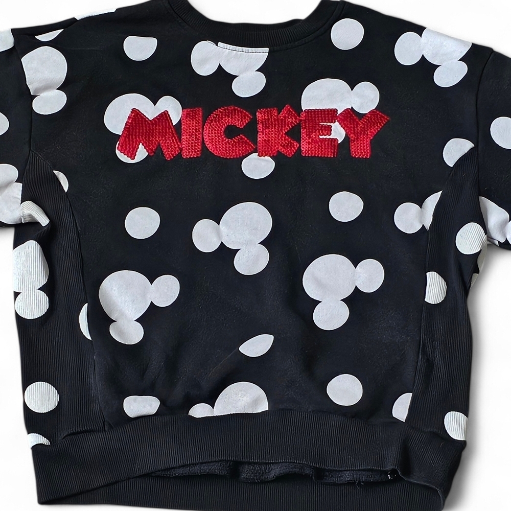 Disney Mickey Mouse Polka Dot Sweatshirt Size M (7–9) - Picture 3 of 7
